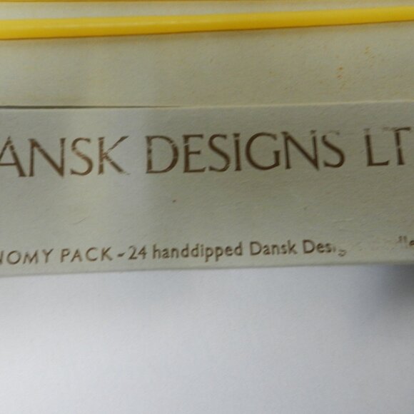 Vintage Dansk Designs 44 Taper Candles Mid Century Modern Hand Dipped 15" Yellow - Picture 7 of 8
